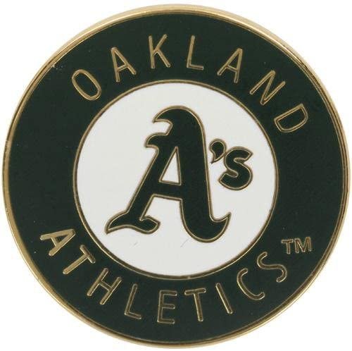 Oakland Athletics A's Round Premium Metal Pin, Lapel Hat Tie, Push Pin Backing