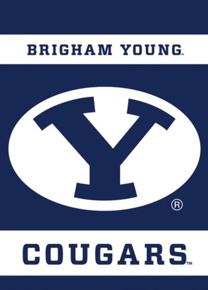Brigham Young University BYU Cougars Premium Garden Flag Banner, Double Sided, 13x18 Inch