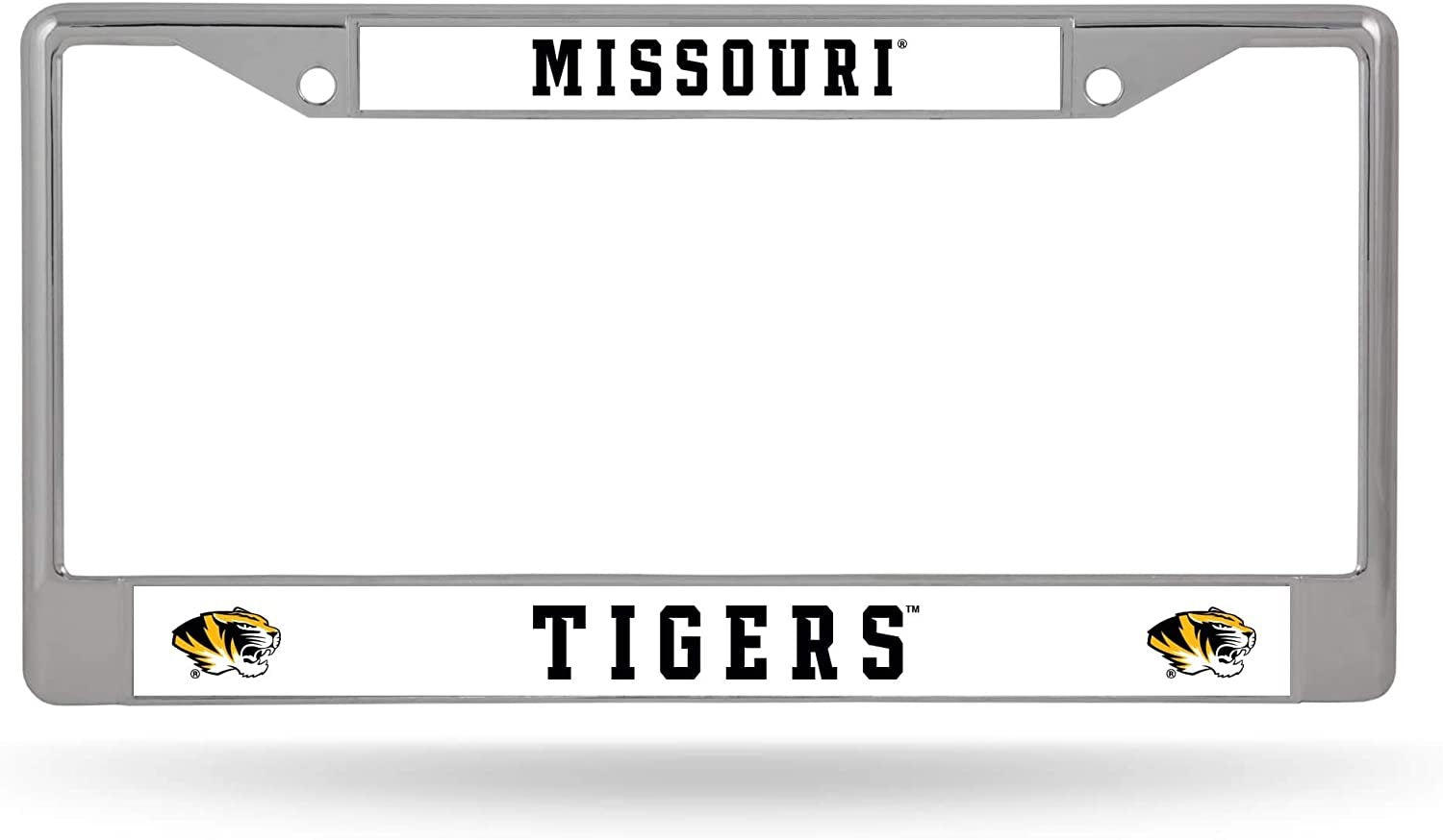 University of Missouri Tigers Premium Metal License Plate Frame Chrome Tag Cover, 12x6 Inch
