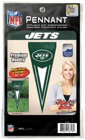 New York Jets 14x34 Inch Garden Flag Banner Yard Pennant Design Embroidered Outdoor