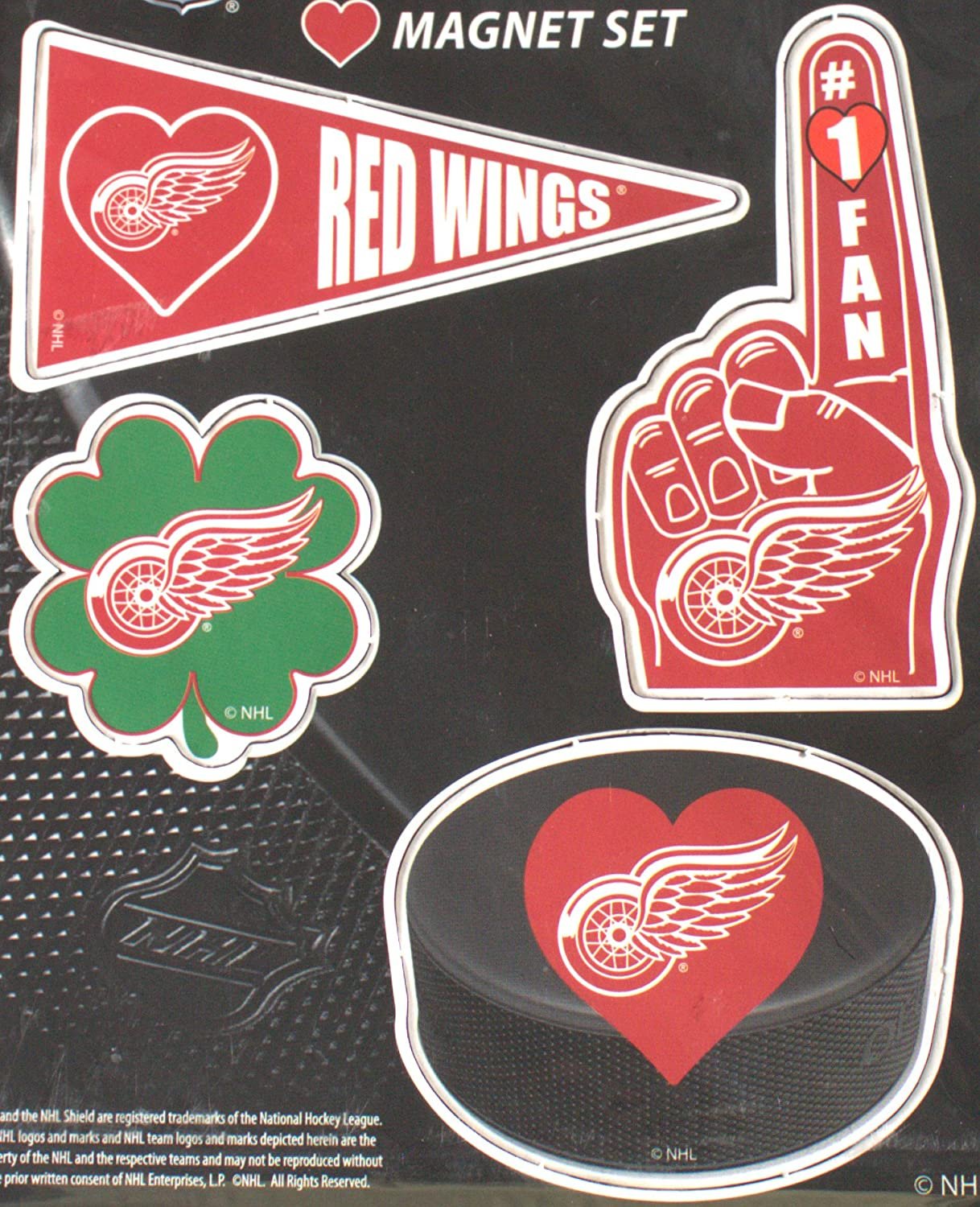 Detroit Red Wings 4 Piece Magnet Set