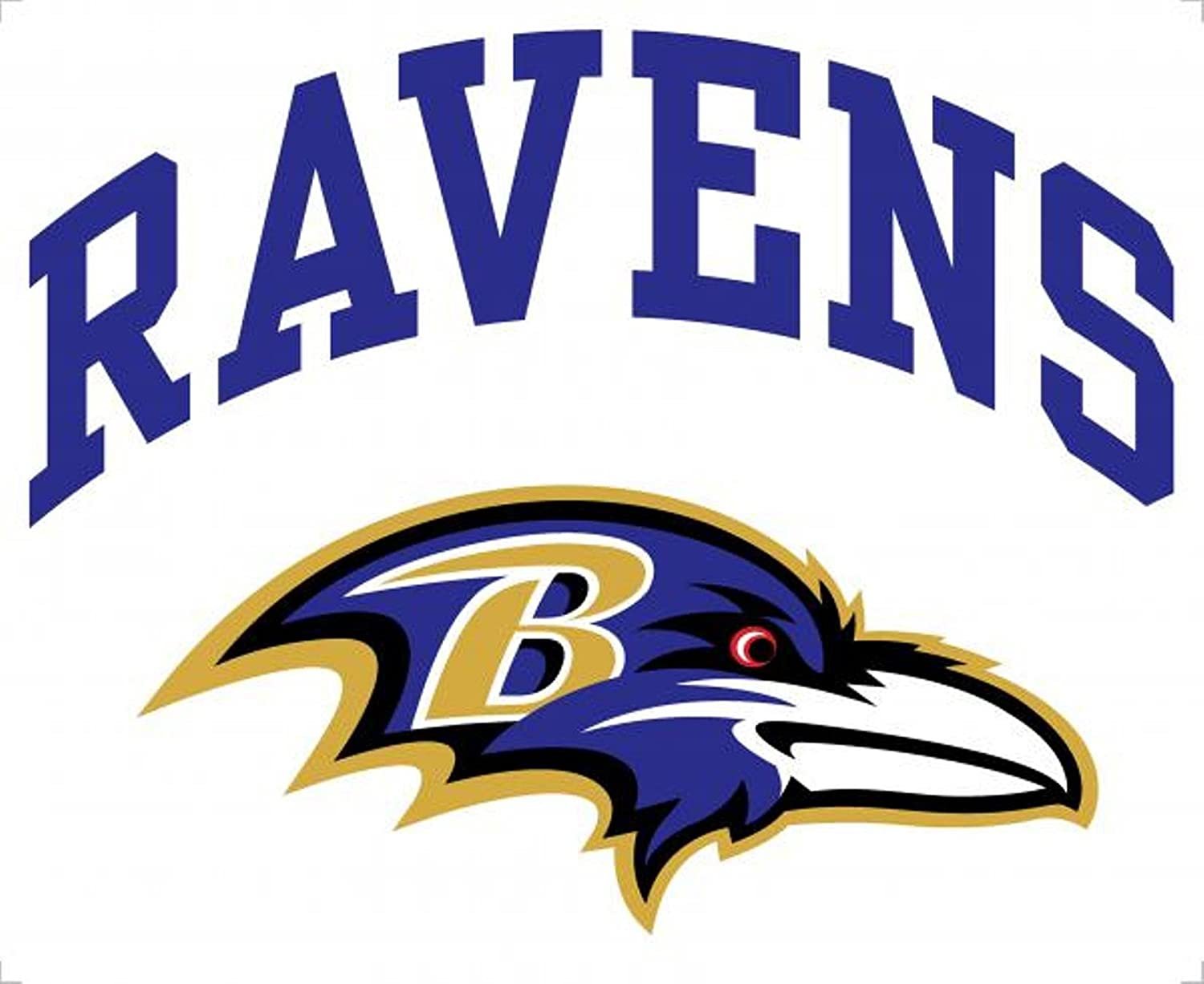 Baltimore Ravens 12" ARCHED Decal Flat Vinyl Reusable Repositionable Auto Home Football