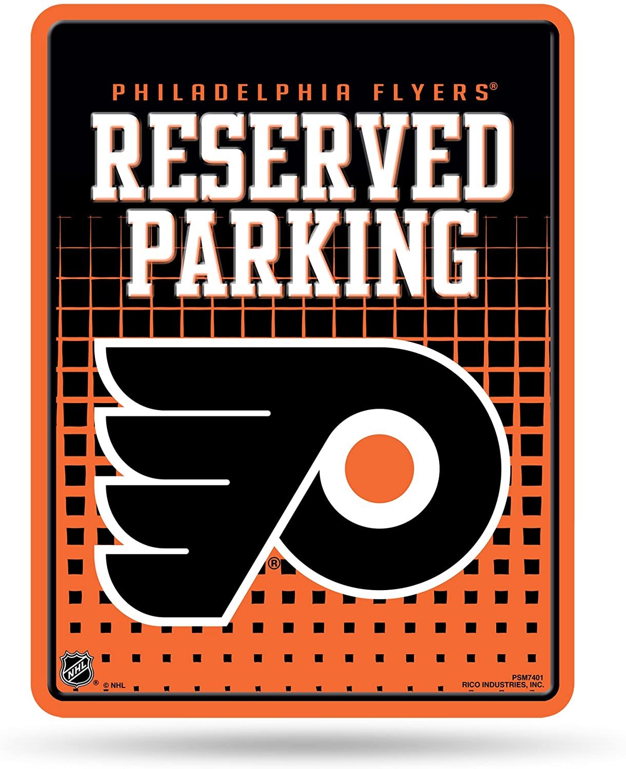 Philadelphia Flyers Metal Parking Sign, Reserved, 8.5 x 11 Inch, High Resolution