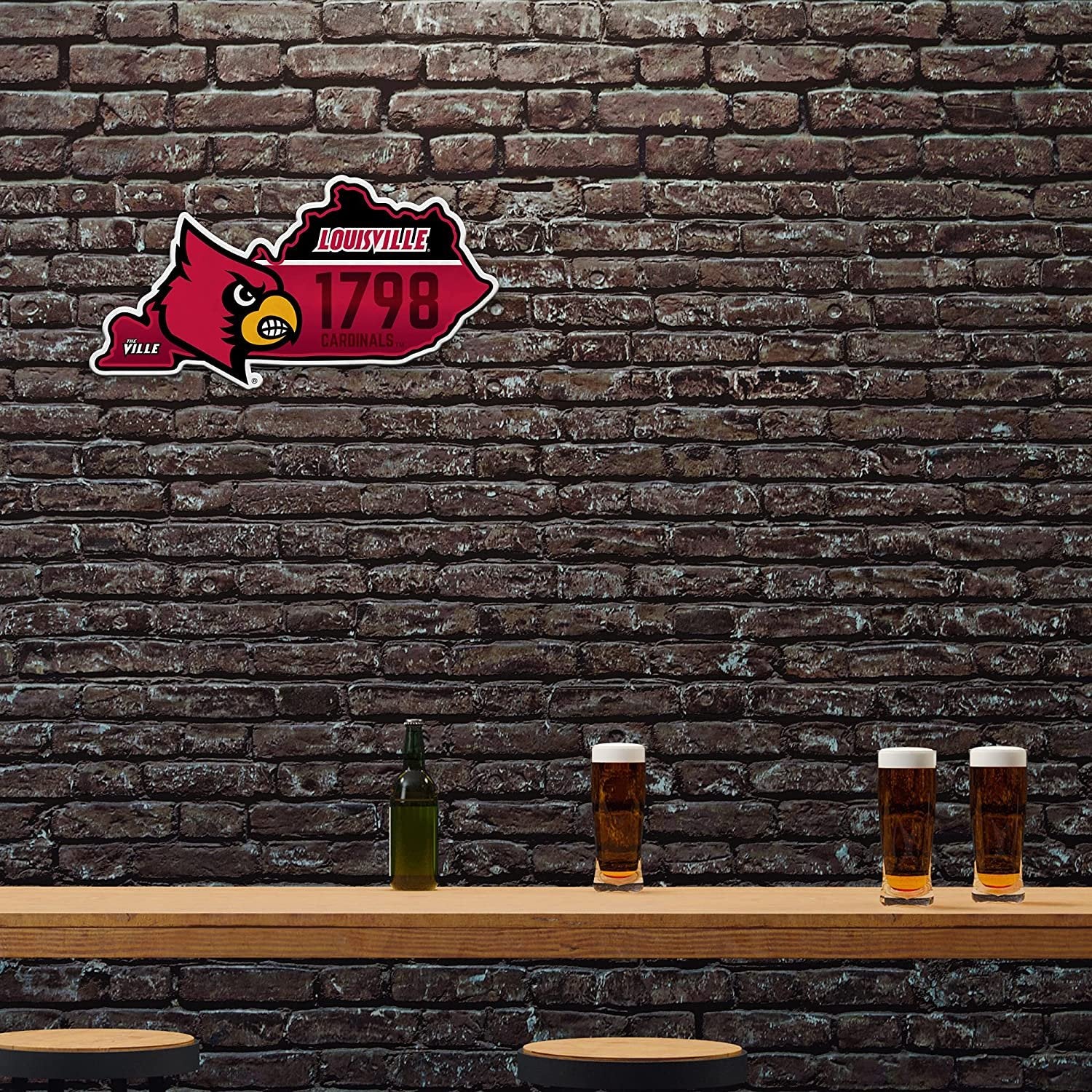 Louisville Cardinals Pennant State Shape 18 Inch Soft Felt University of