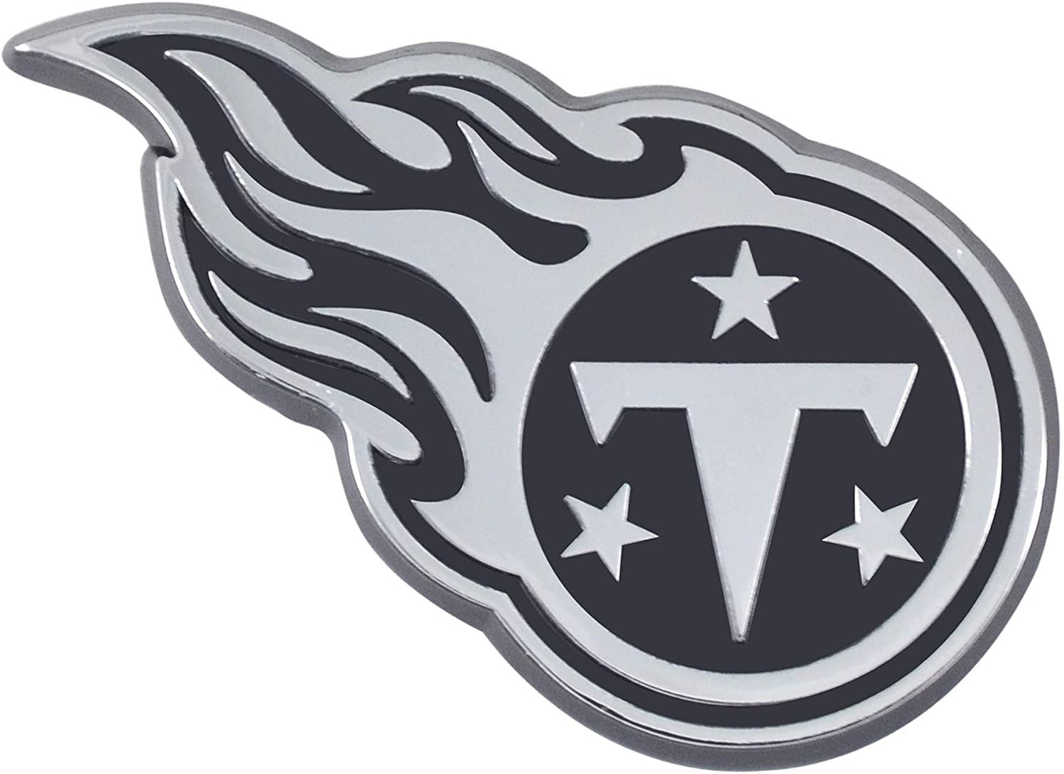 Tennessee Titans Solid Metal Raised Auto Emblem Decal Adhesive Backing