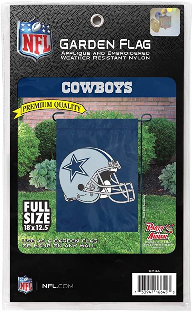 Dallas Cowboys Premium Garden Flag Banner Embroidered Applique 12x18 Inches