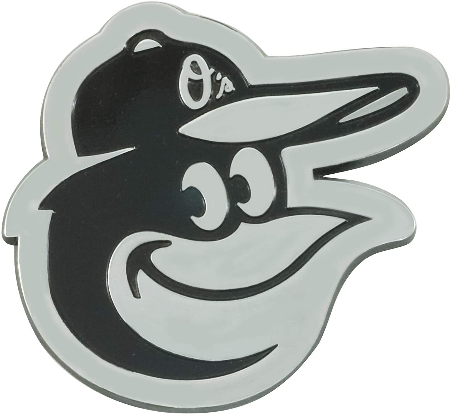 Baltimore Orioles Solid Metal Raised Auto Emblem Decal Adhesive Backing