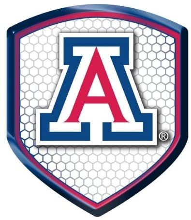University of Arizona Wildcats High Intensity Reflector, Shield Shape, Raised Decal Sticker, 2.5x3.5 Inch, Home or Auto, Full Adhesive Backing