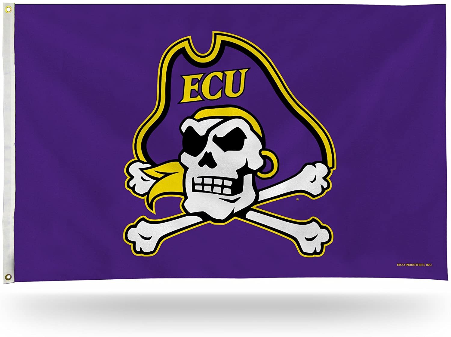 East Carolina University Pirates Premium 3x5 Feet Flag Banner, Logo Design, Metal Grommets, Outdoor Use, Single Sided