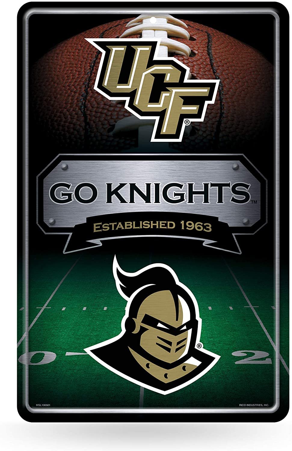 University of Central Florida UCF Knights Large 11x17 Premium Metal Wall Novelty Parking Sign