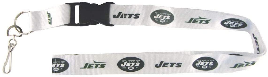 New York Jets Retro Logo Lanyard Keychain Double Sided Breakaway Safety Design Adult 18 Inch