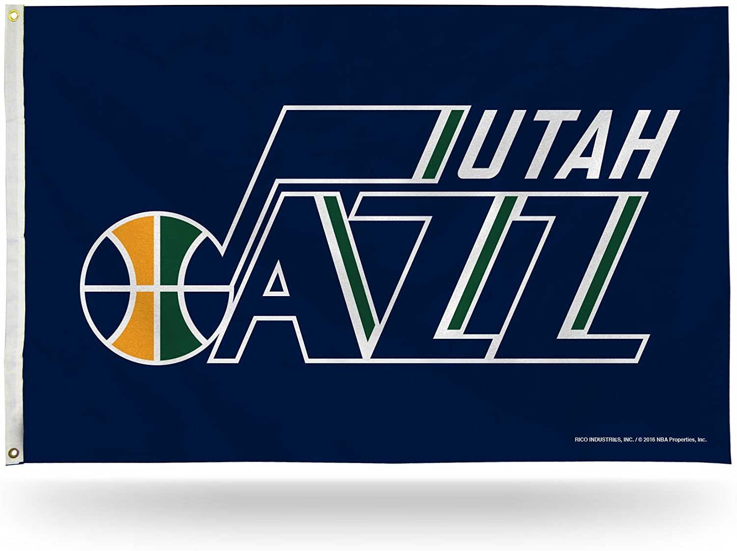 Utah Jazz Premium 3x5 Feet Flag Banner, Logo Design, Metal Grommets, Outdoor Use, Single Sided