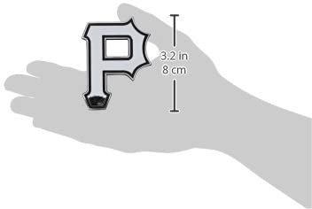 Pittsburgh Pirates Premium Solid Metal Raised Auto Emblem, Shape Cut, Adhesive Backing