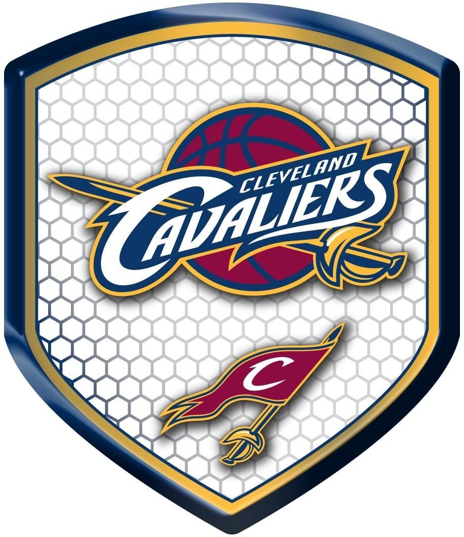 Cleveland Cavaliers High Intensity Reflector, Shield Shape, Raised Decal Sticker, 2.5x3.5 Inch, Home or Auto, Full Adhesive Backing