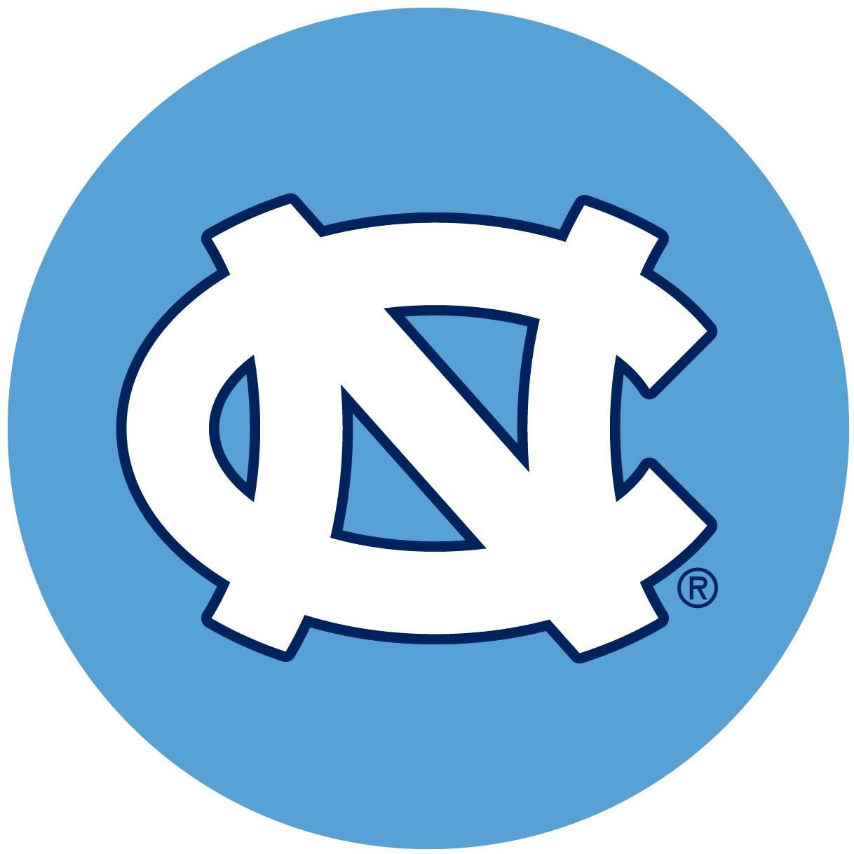 FanNut.com North Carolina Tar Heels UNC Decal RR 4" Round Vinyl Auto Home Window Glass University of