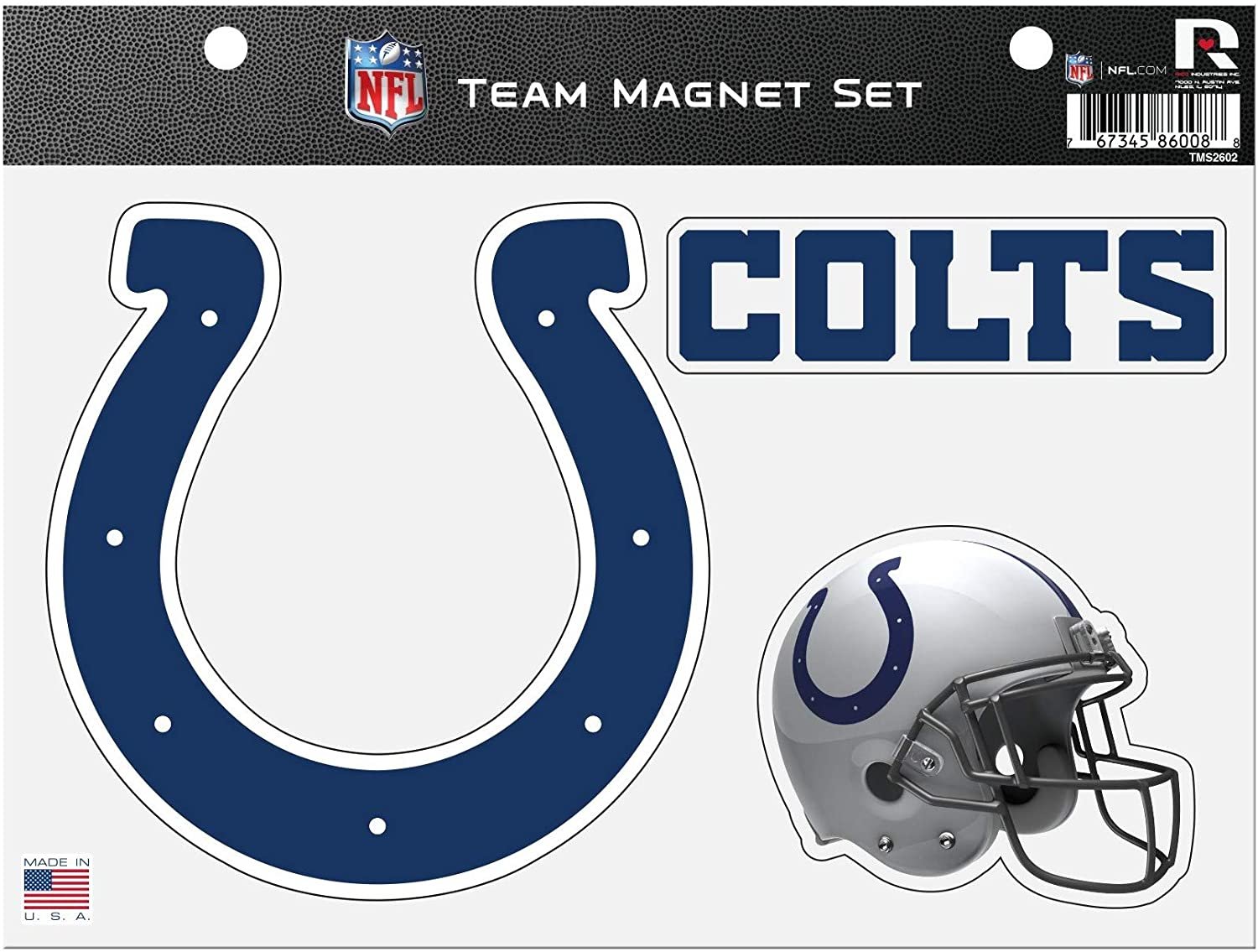 Indianapolis Colts Multi Die Cut Magnet Sheet Heavy Duty Auto Home 8x11 Inch