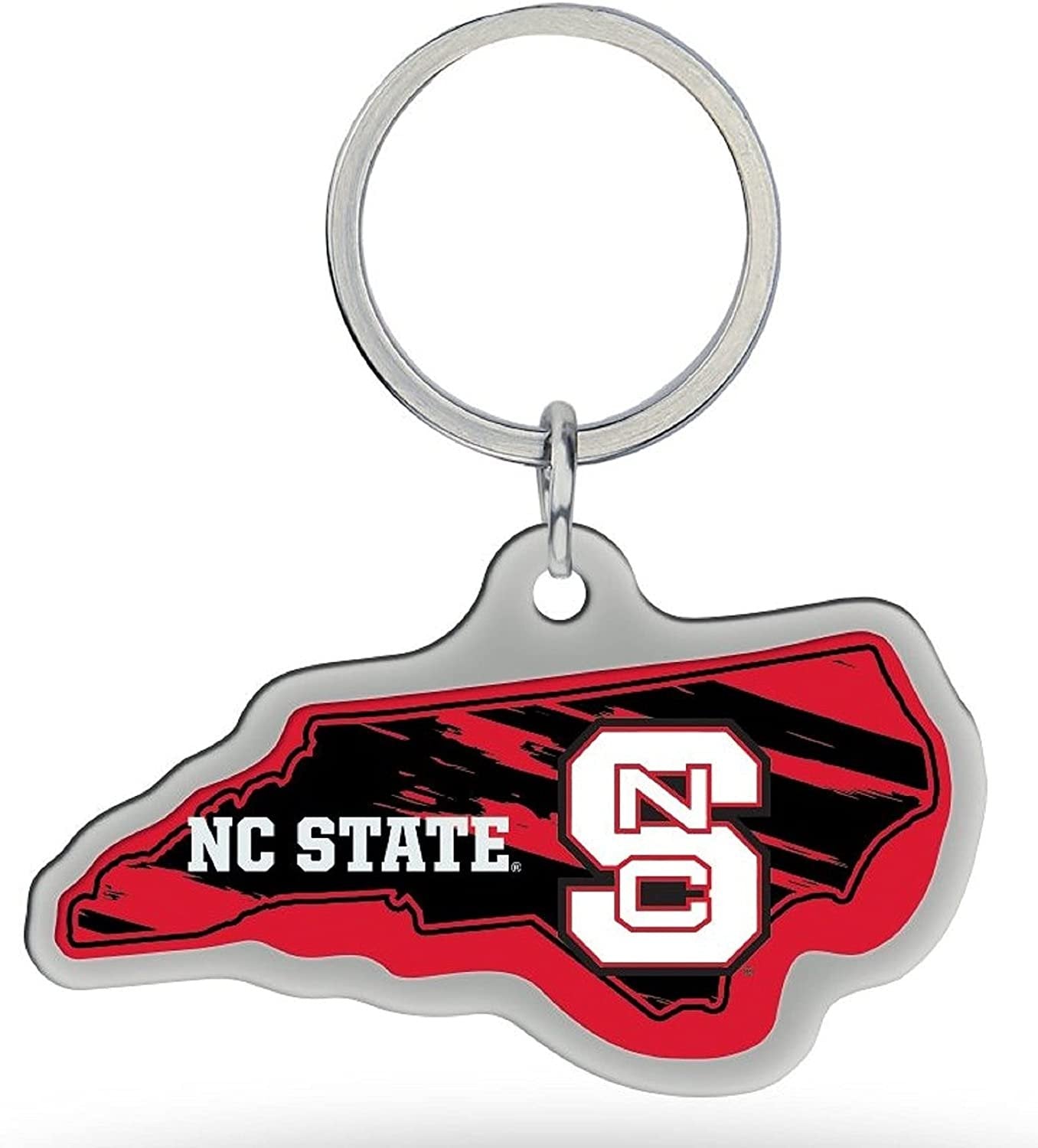North Carolina State Keychain Home State Shape Premium Metal Decal Emblem University of