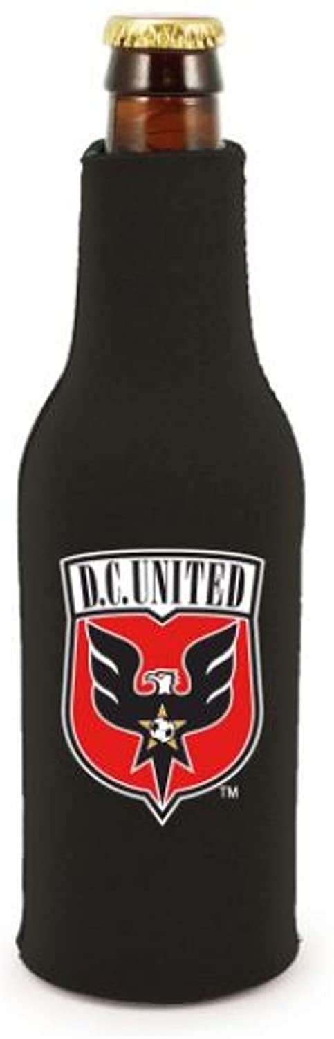 DC United Zipper Bottle Neoprene Beverage Insulator Holder Cooler MLS Soccer