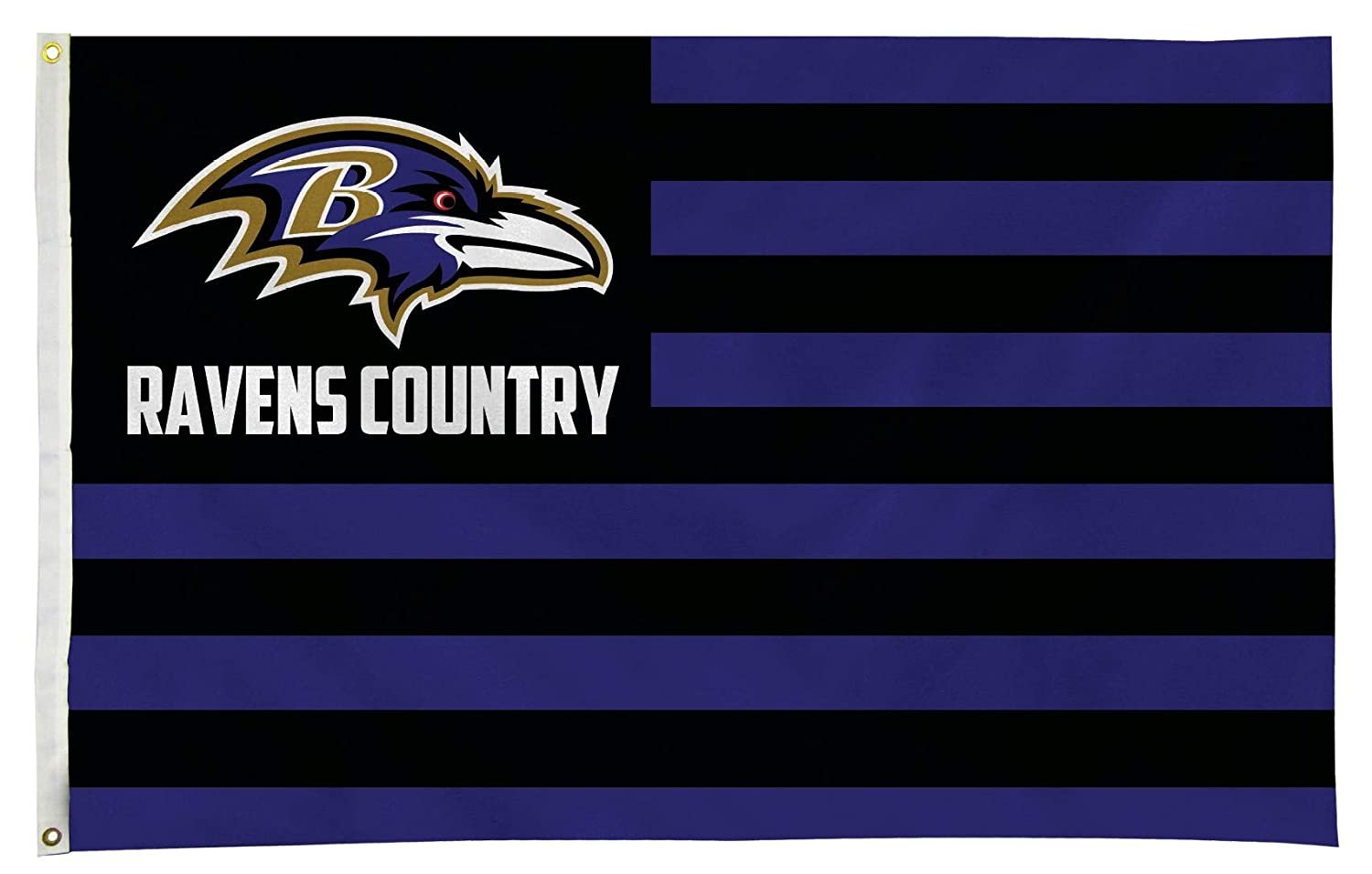Baltimore Ravens Premium 3x5 Feet Flag Banner, Country Design, Metal Grommets, Outdoor Use, Single Sided
