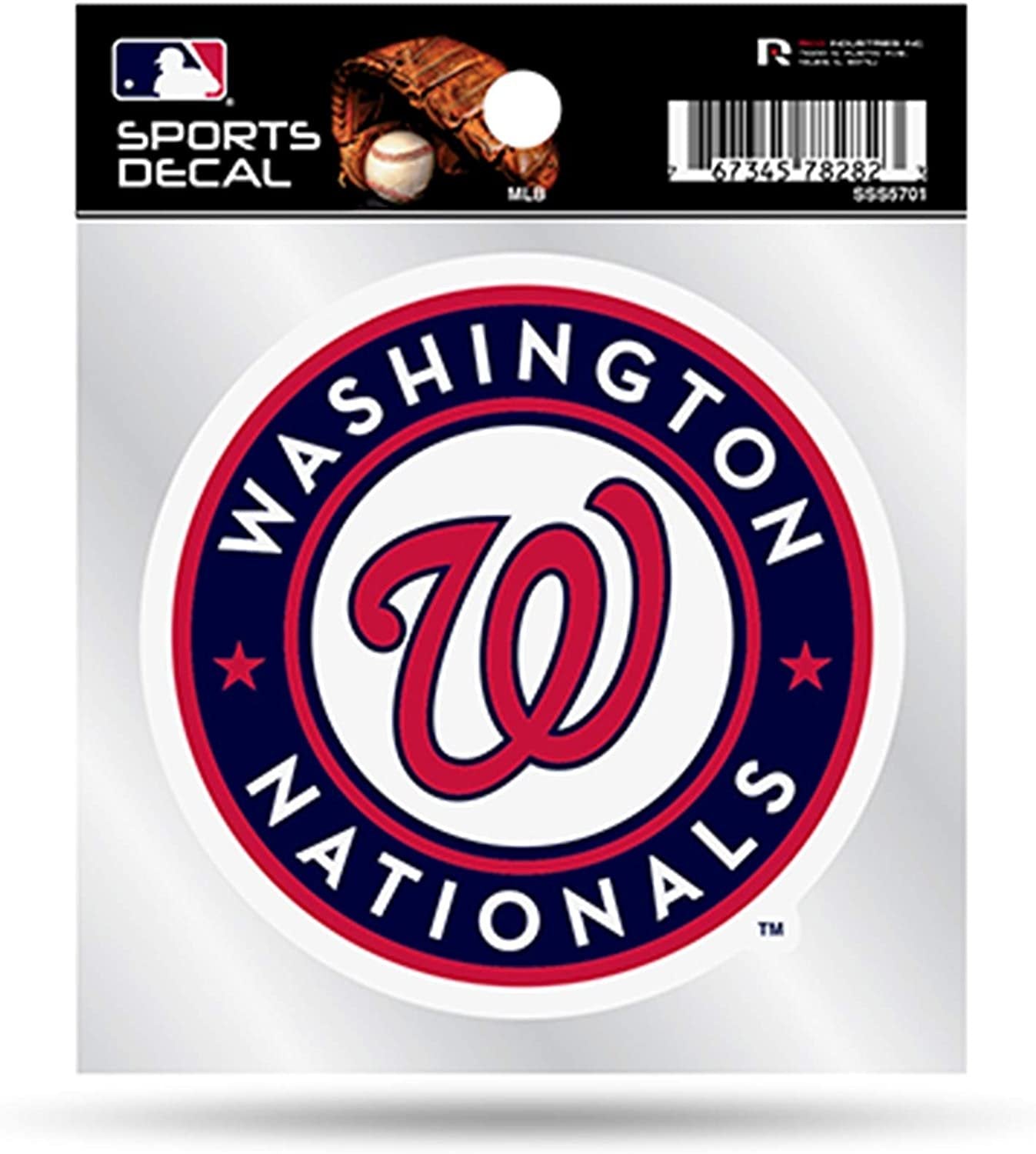 Washington Nationals Premium 4x4 Decal with Clear Backing Flat Vinyl Auto Home Sticker Baseball