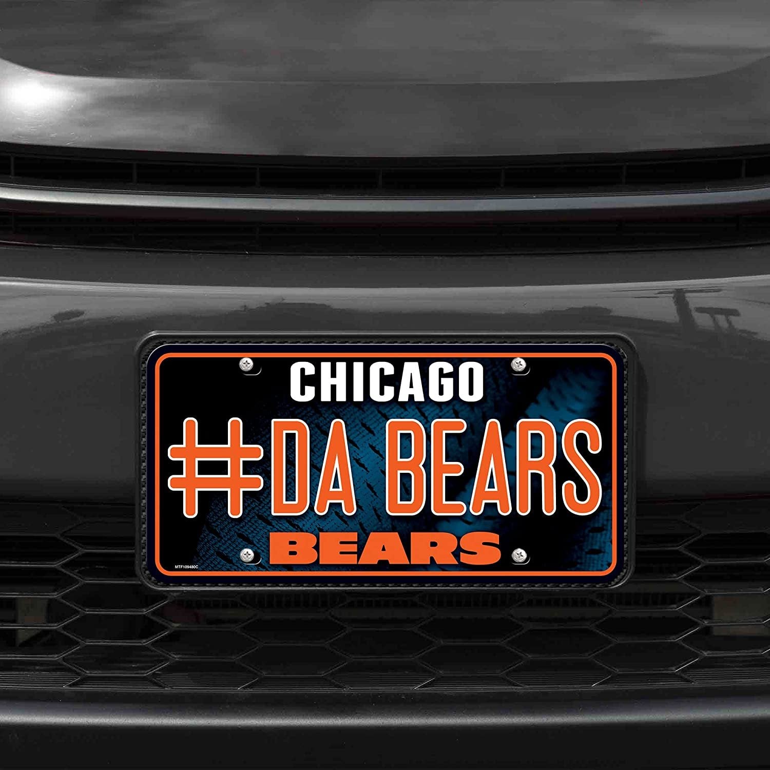 Chicago Bears #DA BEARS Metal License Plate Tag Aluminum Novelty 12x6 Inch