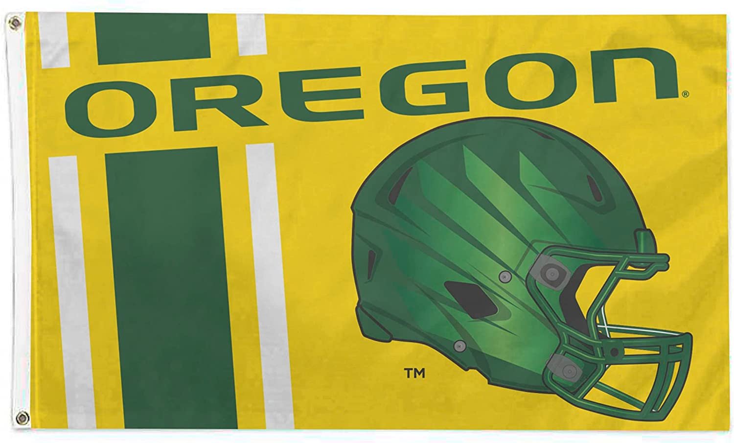 University of Oregon Ducks Flag Banner 3x5 Feet Metal Grommets Helmet Design