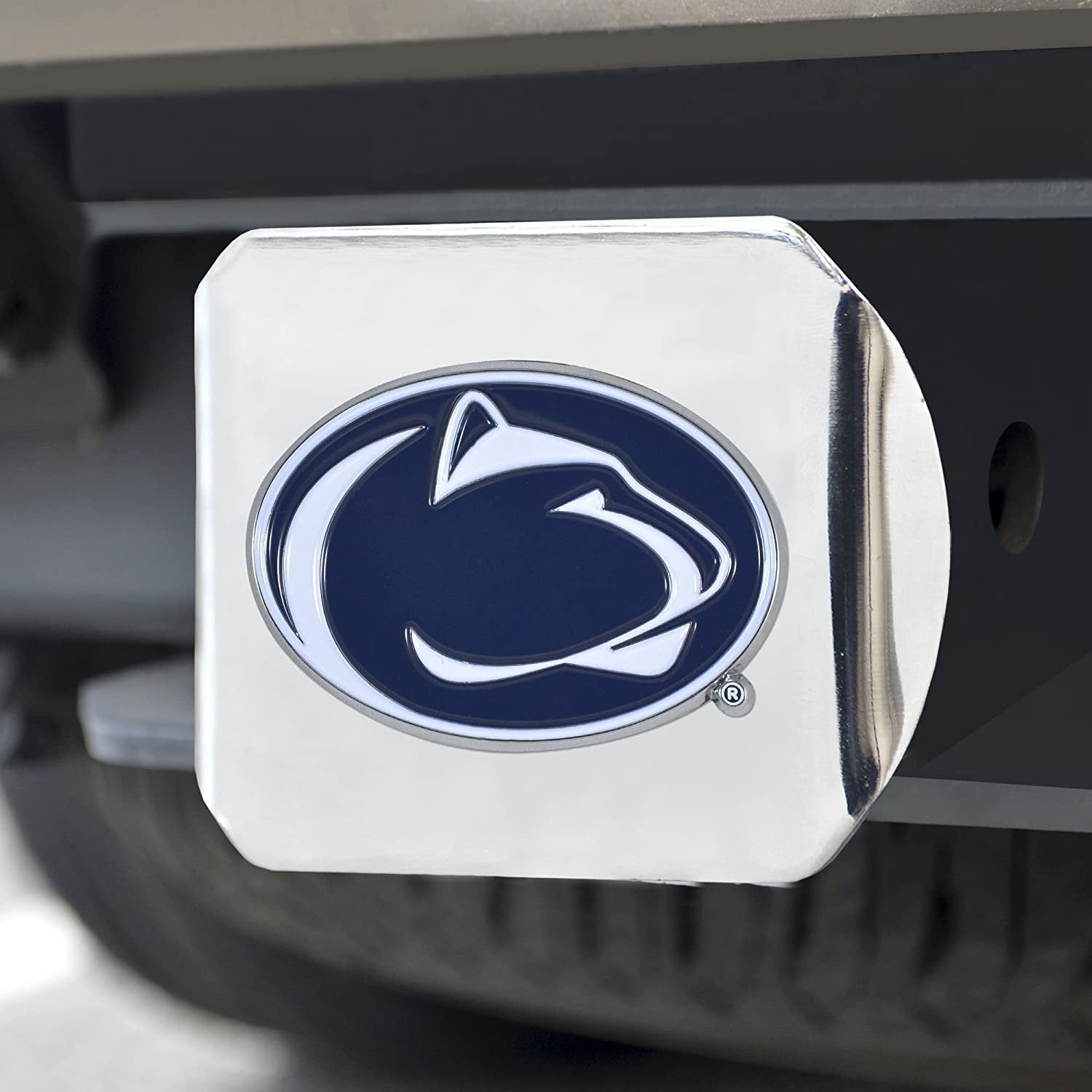 Penn State University Nittany Lions Hitch Cover Solid Metal Color Emblem 2 Inch Square Type III