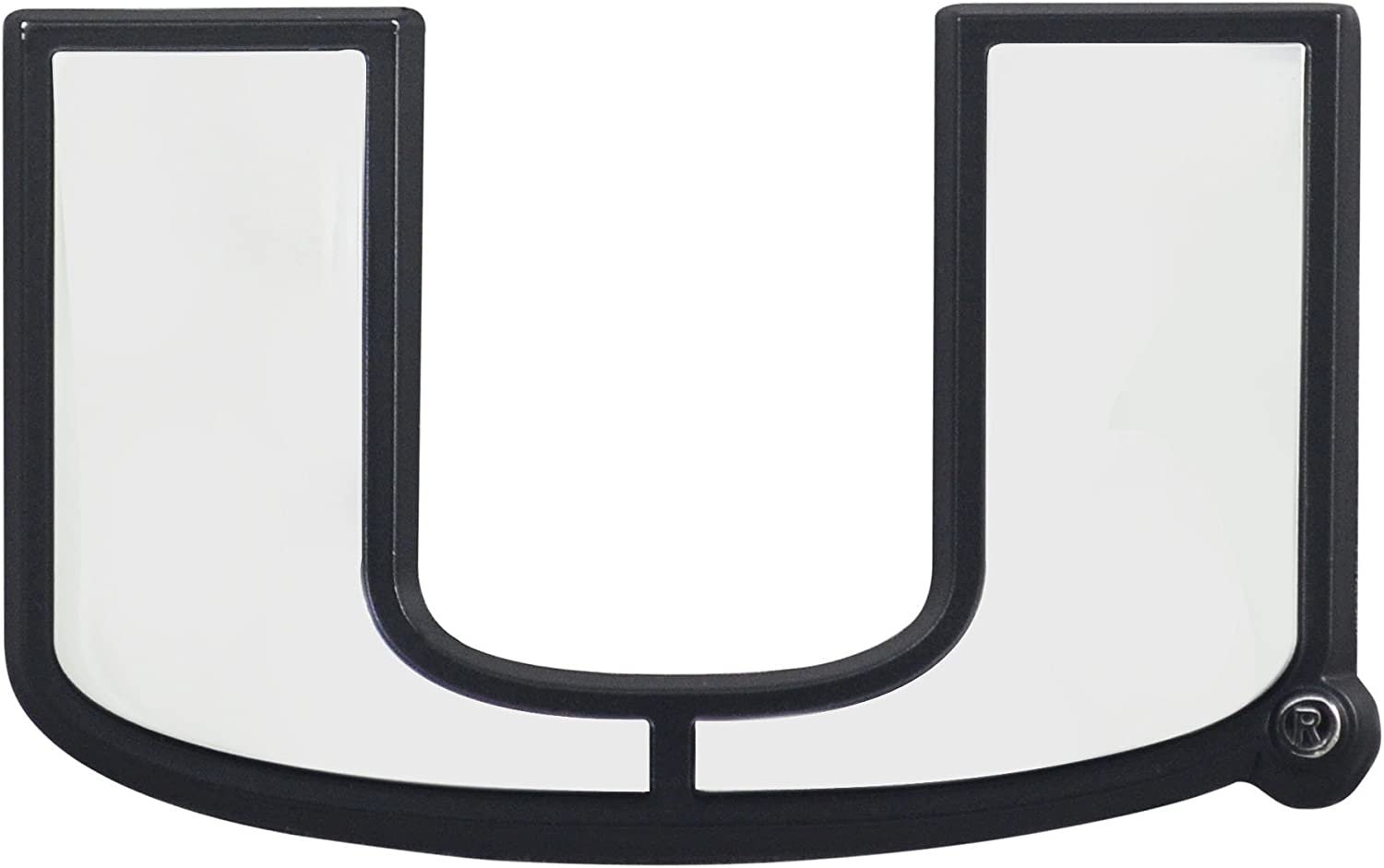 University of Miami Hurricanes Auto Emblem Solid Metal Chrome
