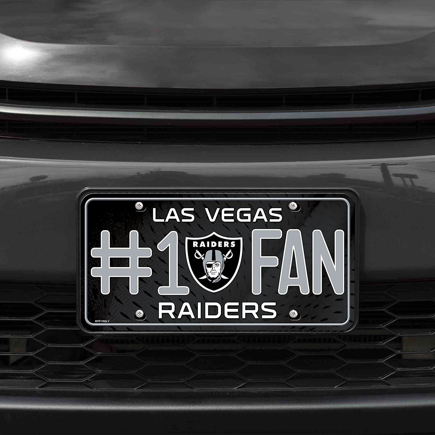 Las Vegas Raiders #1 Fan Metal License Plate Tag