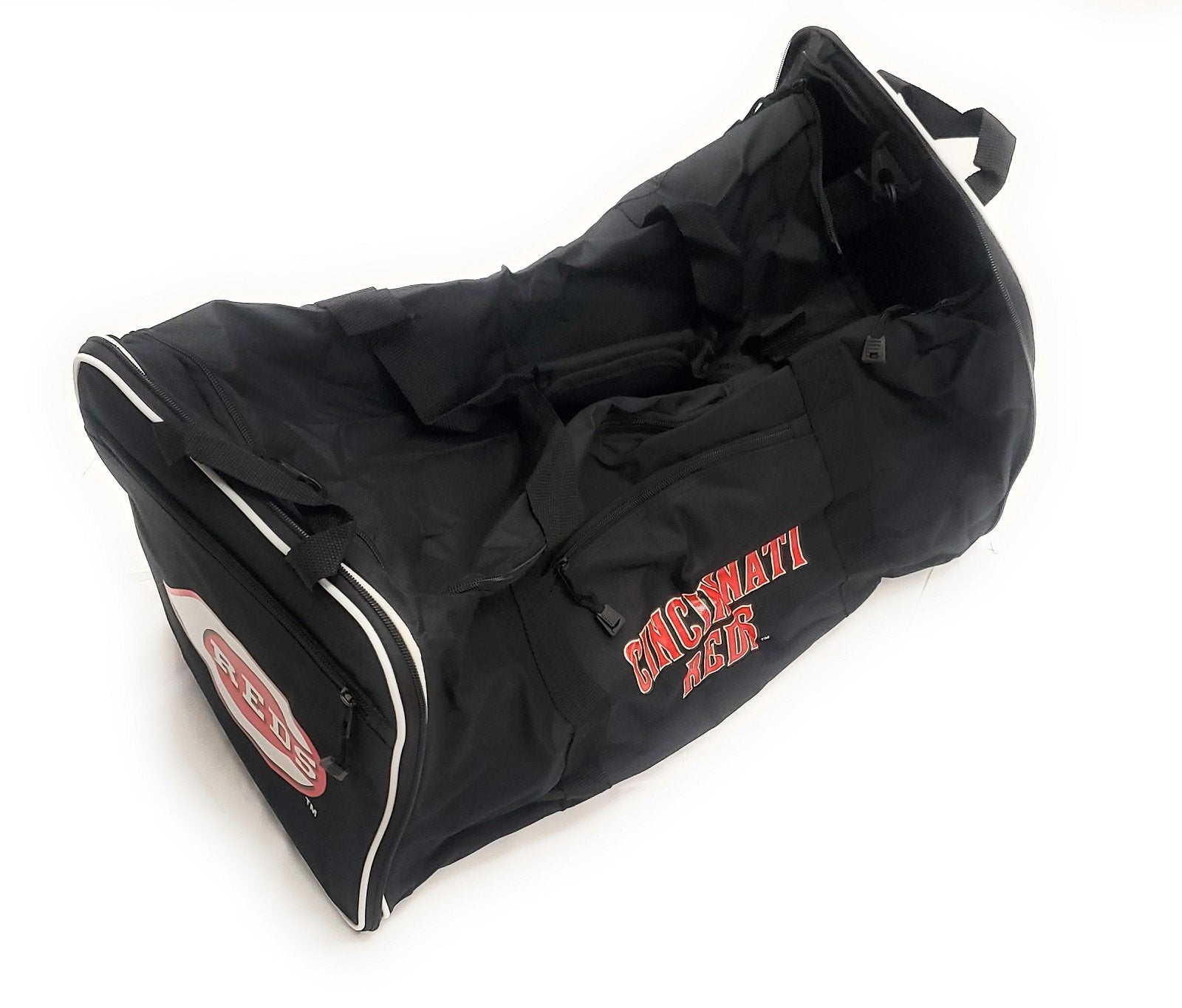 Cincinnati Reds Premium Duffel Bag Steal Design 28x12x11 Inch, Fold Up Zipper Design
