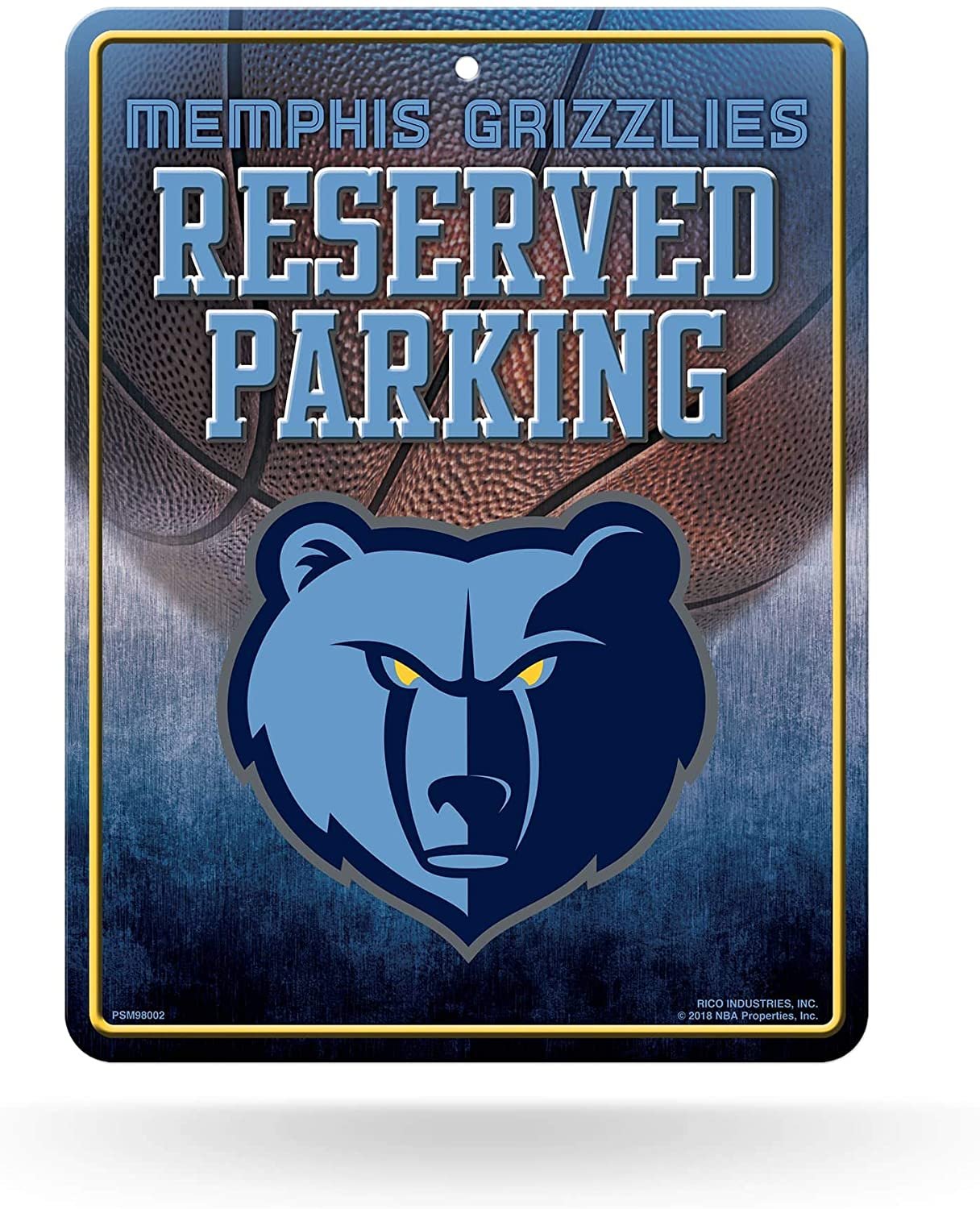 NBA Memphis Grizzlies 8.5-Inch by 11-Inch Metal Parking Sign Décor