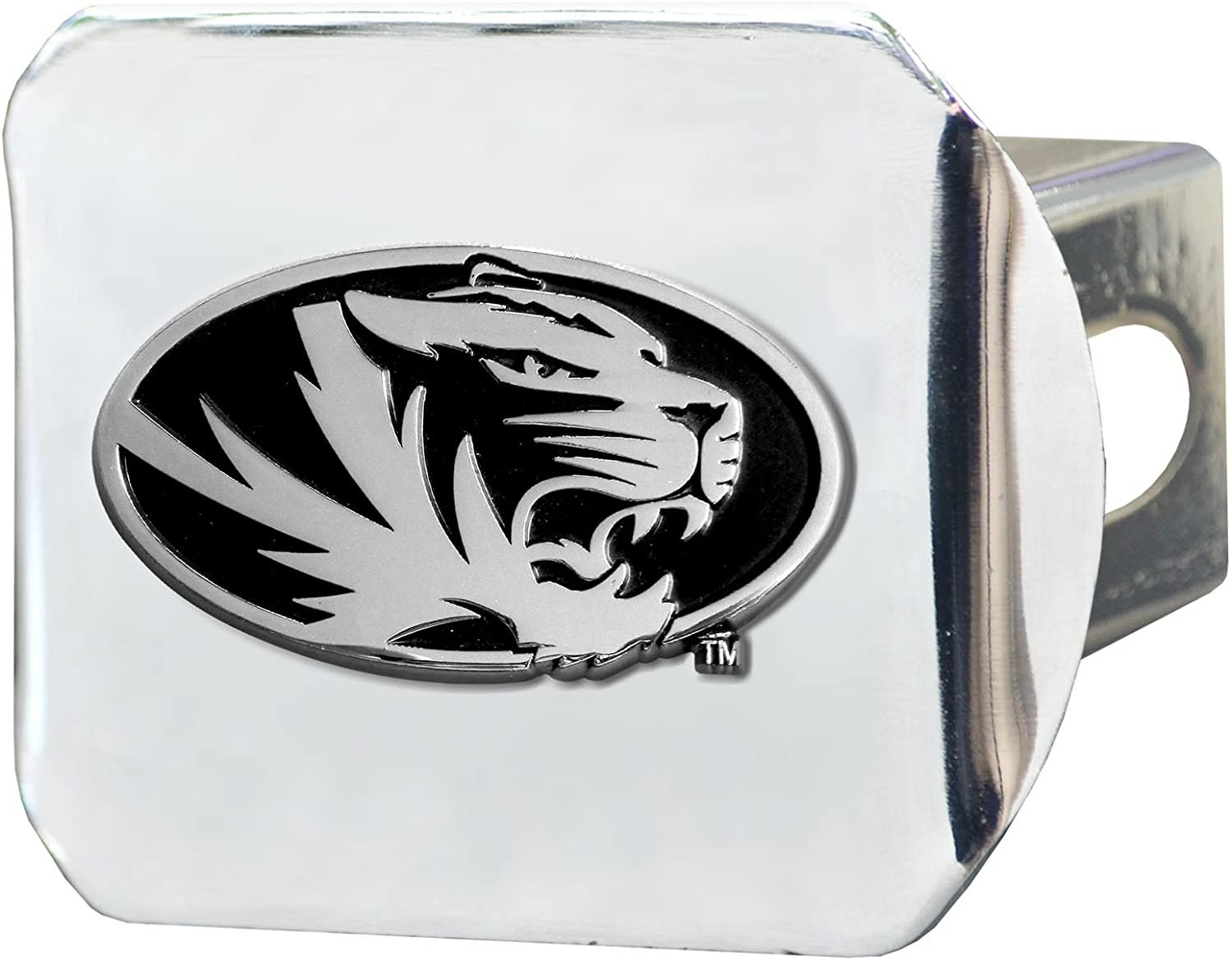 Missouri Tigers Hitch Cover Solid Metal with Raised Chrome Metal Emblem 2" Square Type III University of