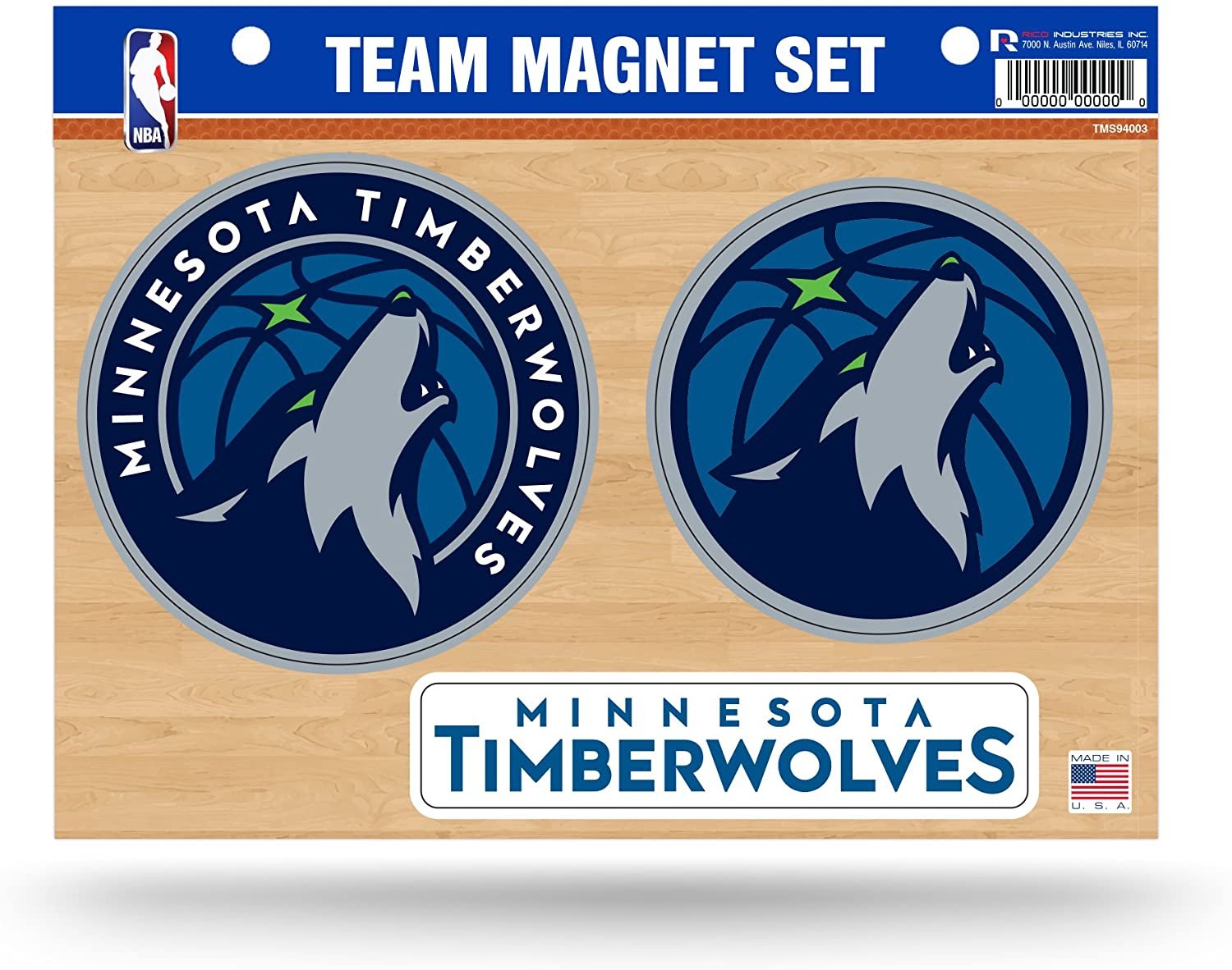Minnesota Timberwolves Team Multi Magnet Set, 8.5x11 Inch Sheet, Die Cut, Auto Home
