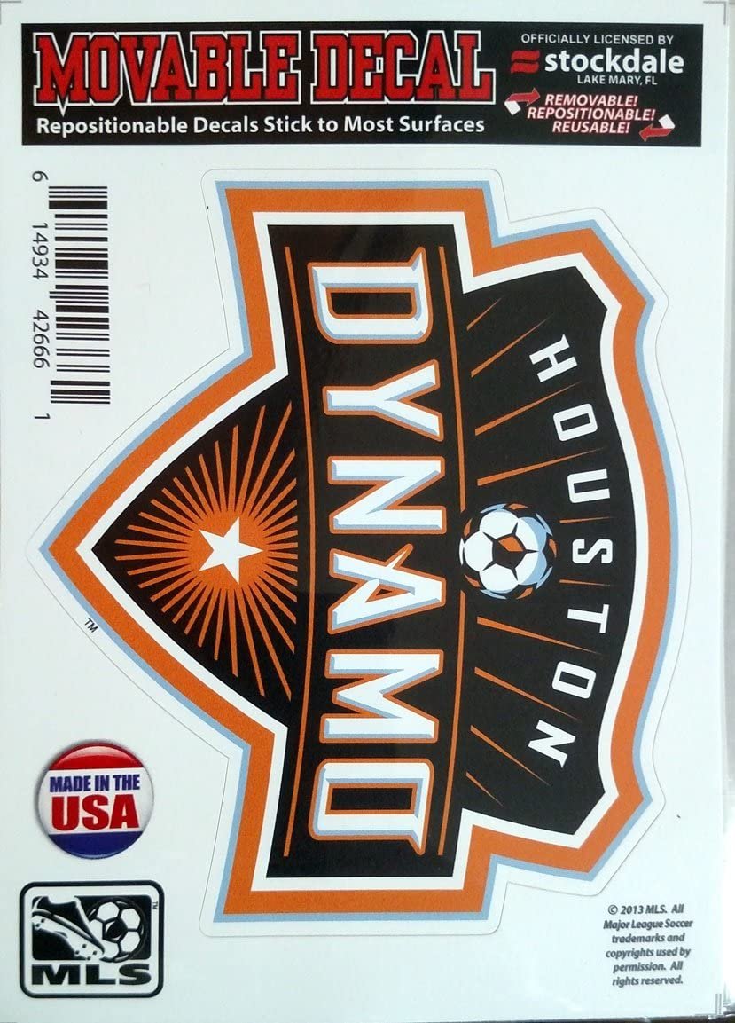 Houston Dynamo 5" Vinyl Die Cut Decal Sticker Repositionable MLS Soccer Football Club