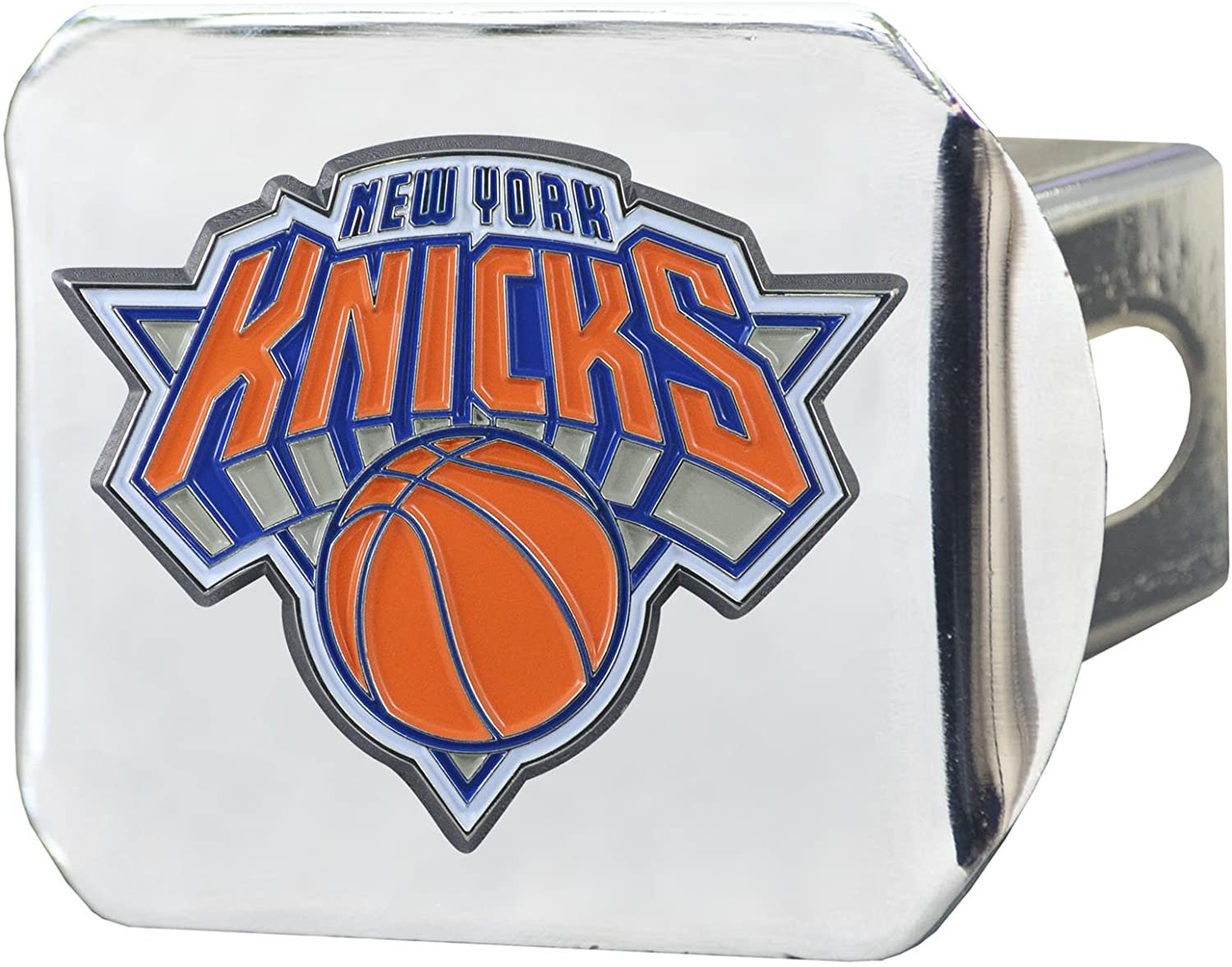 New York Knicks Hitch Cover Solid Metal with Raised Color Metal Emblem 2" Square Type III