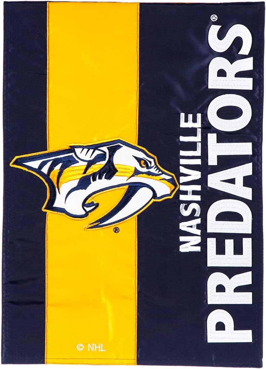 Nashville Predators Premium Garden Flag Banner Double Sided 12.5x18 Inch Embroidered Applique