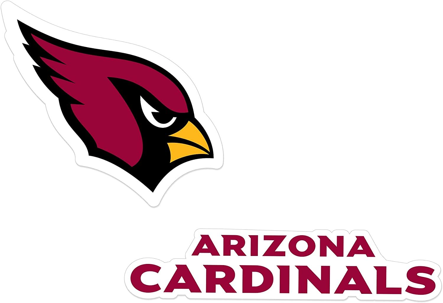 Arizona Cardinals 2-Pack Die Cut Team Logo Magnet Set