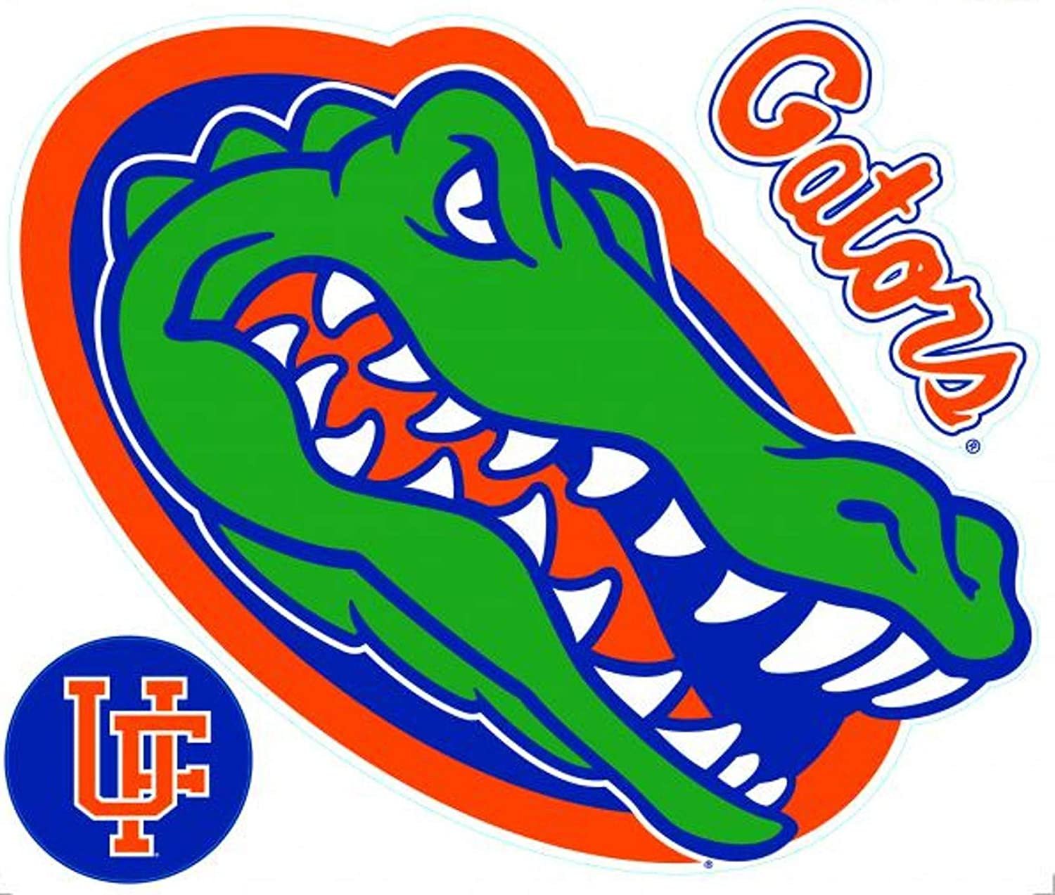 University of Florida Gators Multi Decal Sticker Sheet 8x8 Inch All Surface Full Adhesive Backing, Die Cut