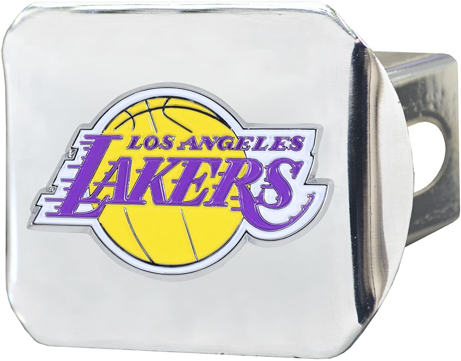 Los Angeles Lakers Hitch Cover Solid Metal with Raised Color Metal Emblem 2" Square Type III