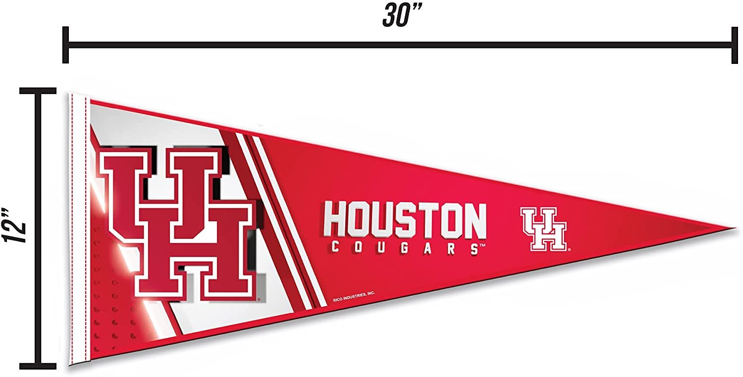 University of Houston Cougars Soft Felt Pennant, 12x30 Inch, Easy To Hang