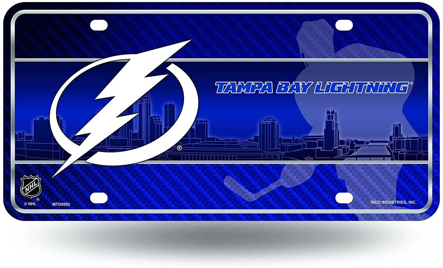 Tampa Bay Lightning Metal Auto Tag License Plate, City Design, 12x6 Inch