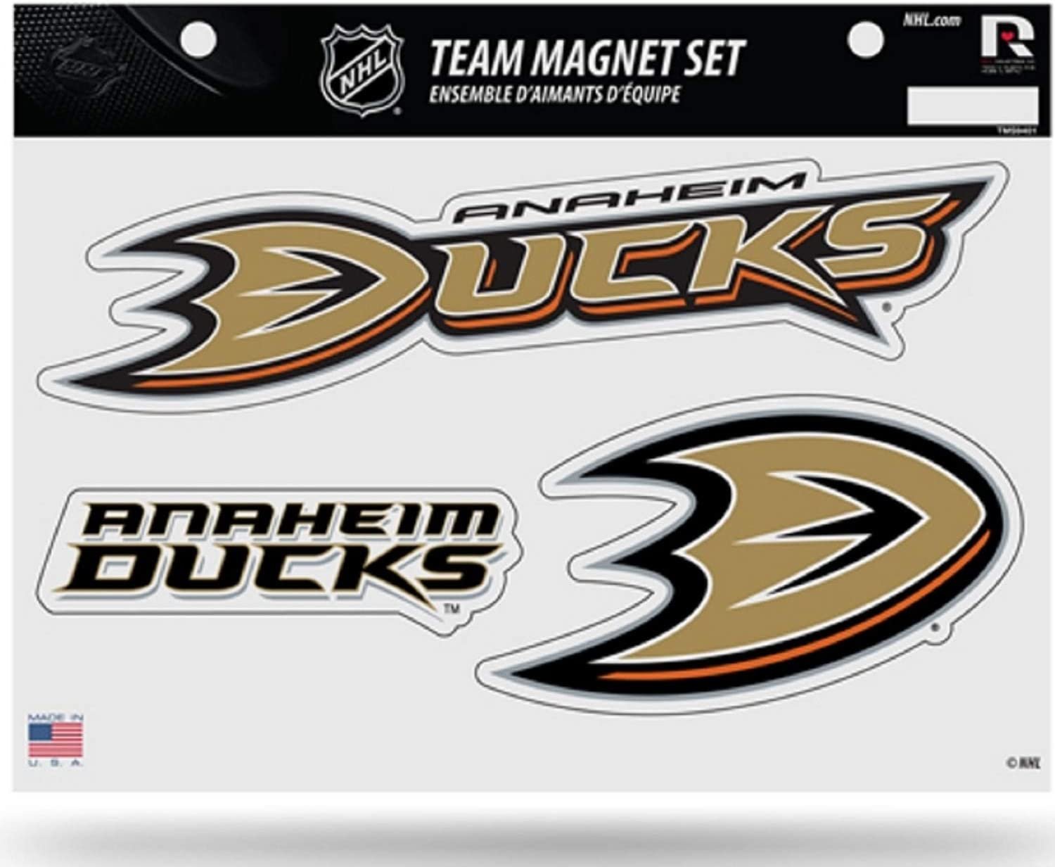 Anaheim Ducks Team Multi Magnet Set, 8.5x11 Inch Sheet, Die Cut, Auto Home