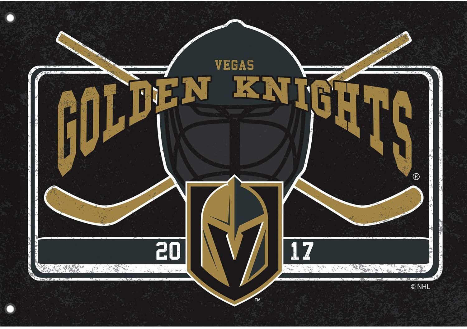 Vegas Golden Knights Premium Double Sided Flag Banner, Estate Style, Linen, 36x52 Inch