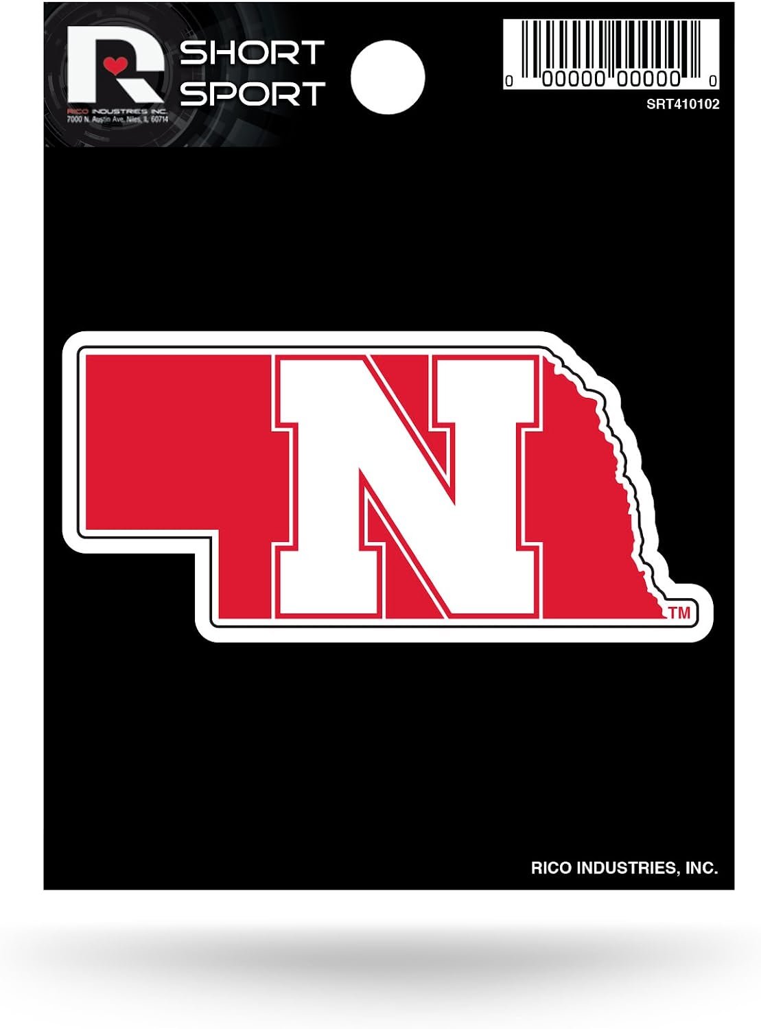 University of Nebraska Cornhuskers 3 Inch Sticker Decal, Die Cut, Full Adhesive Backing, Easy Peel and Stick Application