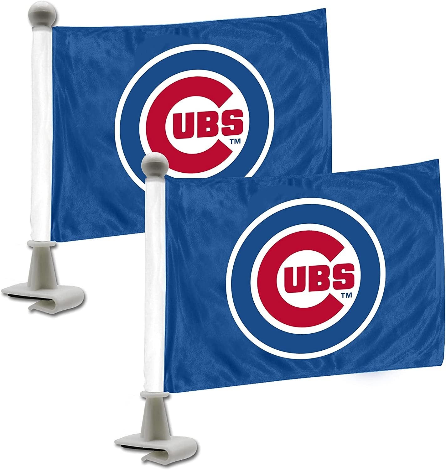 Chicago Cubs Ambassador Style Car Flags 4" x 6" Set of 2 Team Color One Size