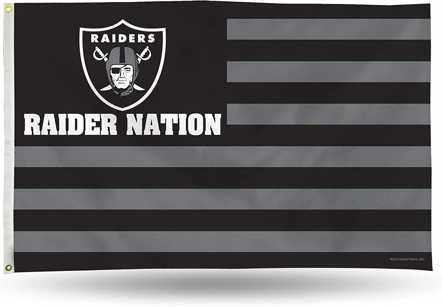 Las Vegas Raiders Premium 3x5 Feet Flag Banner, Team Flag Design, Outdoor Indoor Use, Single Sided