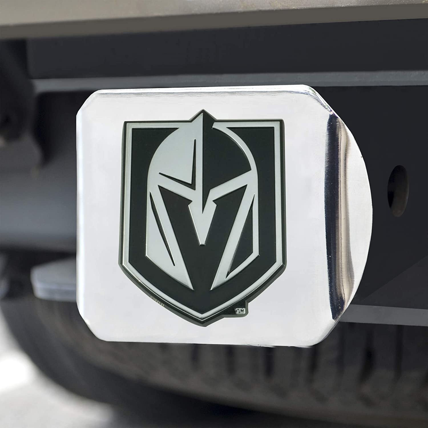 Vegas Golden Knights Hitch Cover Solid Metal with Raised Chrome Metal Emblem 2" Square Type III