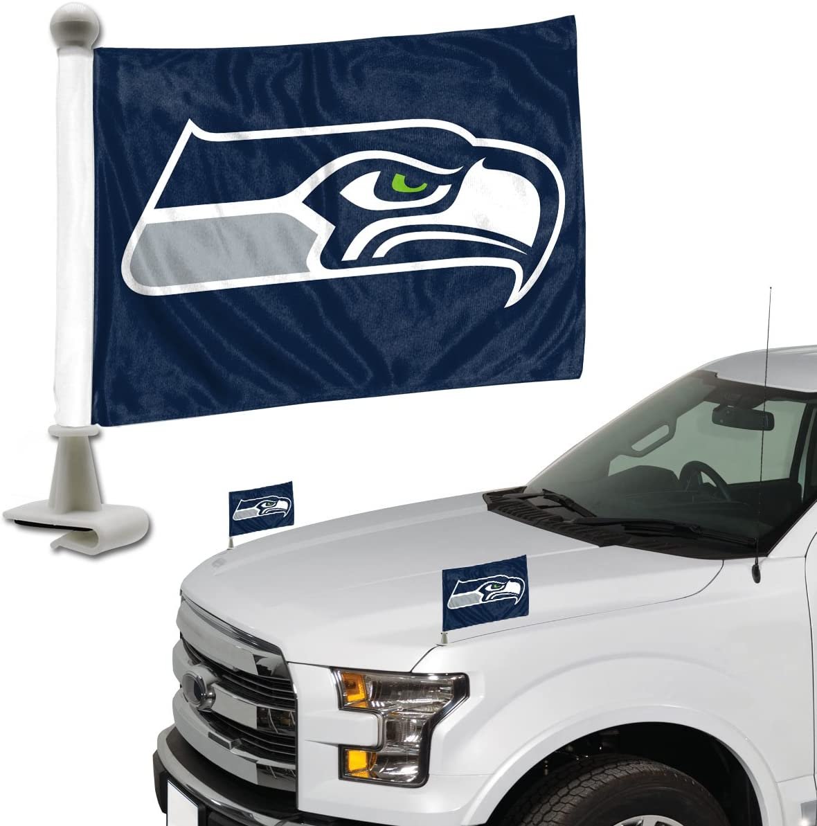 FANMATS ProMark NFL Seattle Seahawks Flag Set 2-Piece Ambassador Style, Team Color, One Size