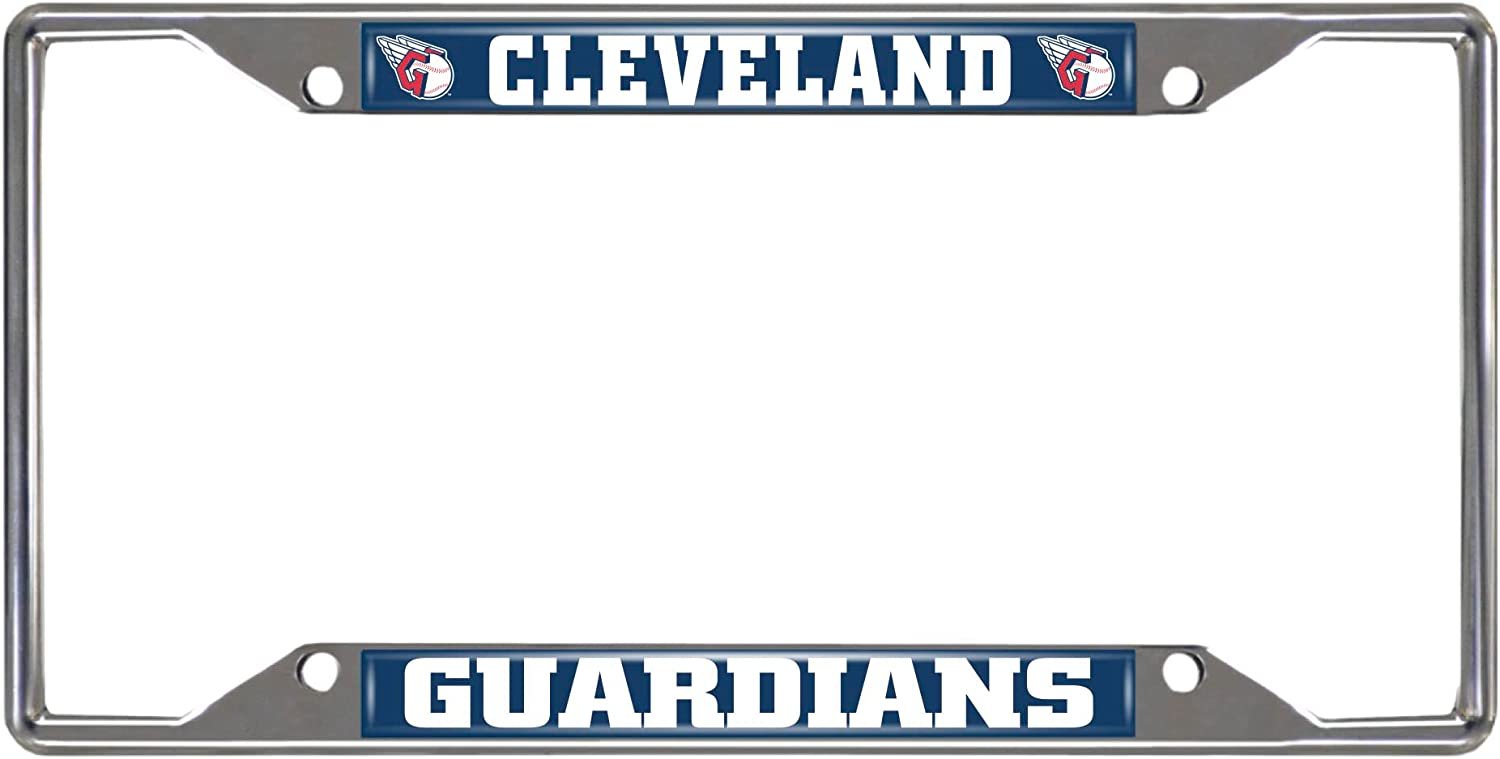 Cleveland Guardians Metal License Plate Frame Chrome Tag Cover 12x6 Inch
