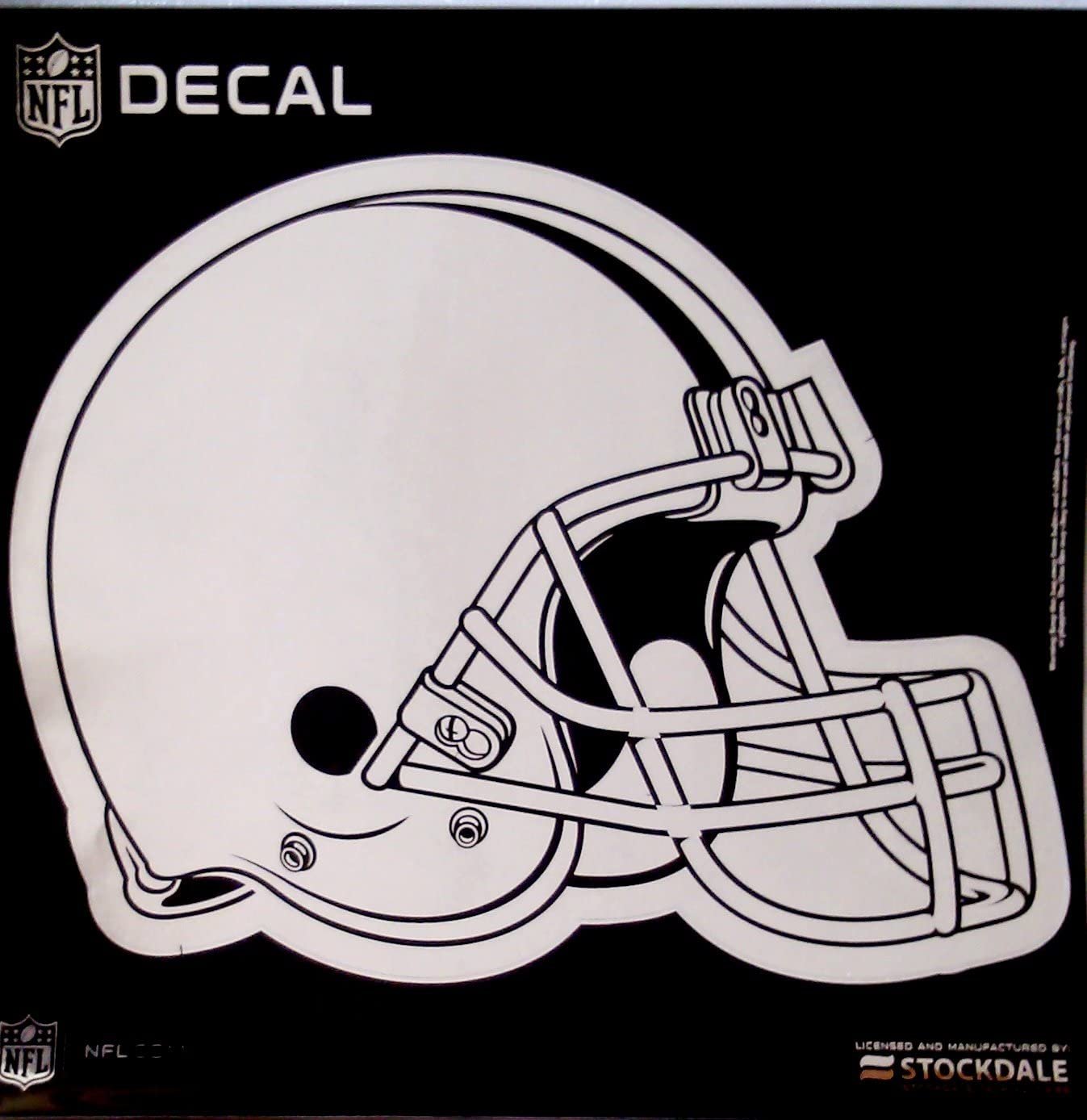 Cleveland Browns 12 Inch Decal Sticker, Metallic Chrome Shimmer Design